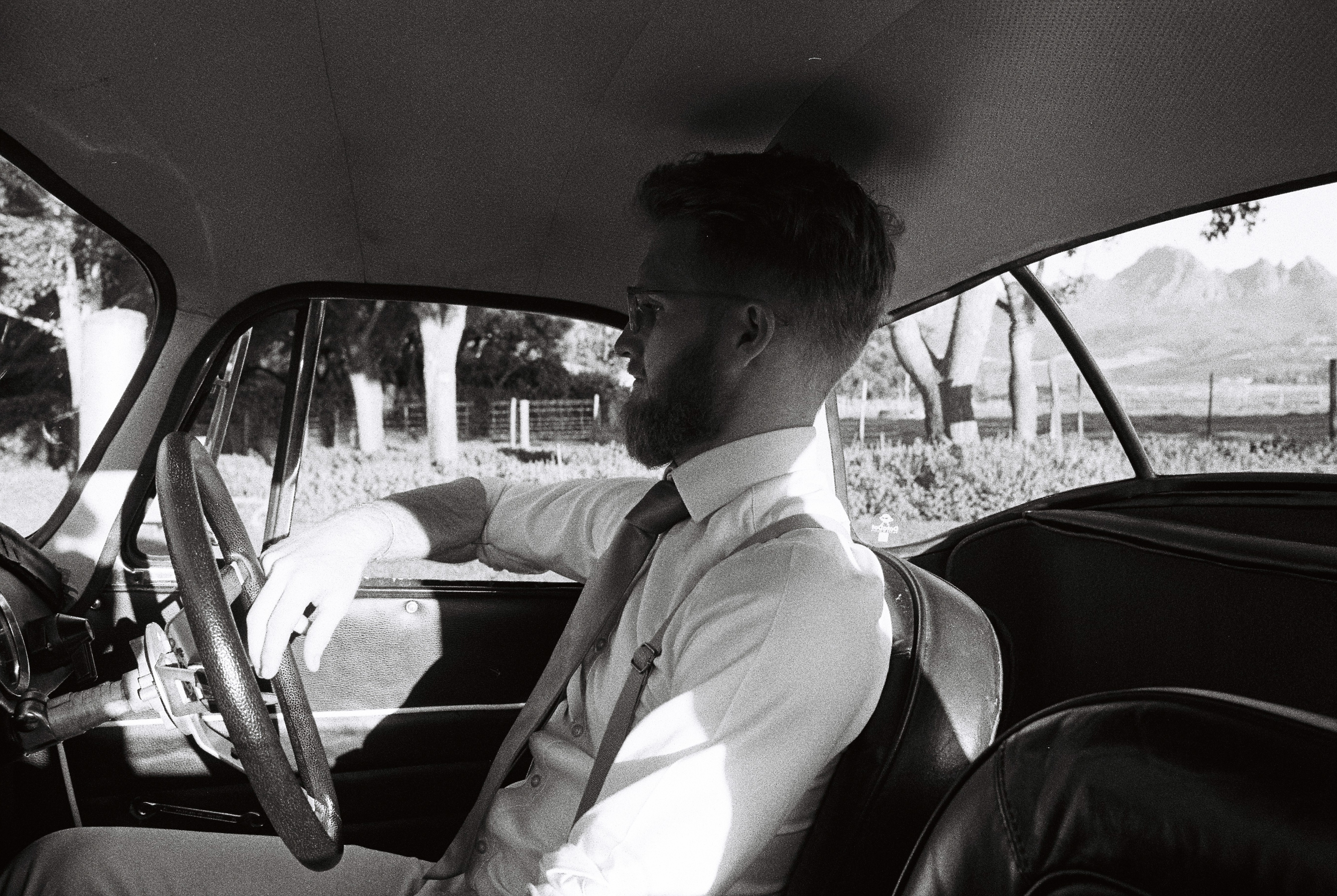 vintage car interior detail